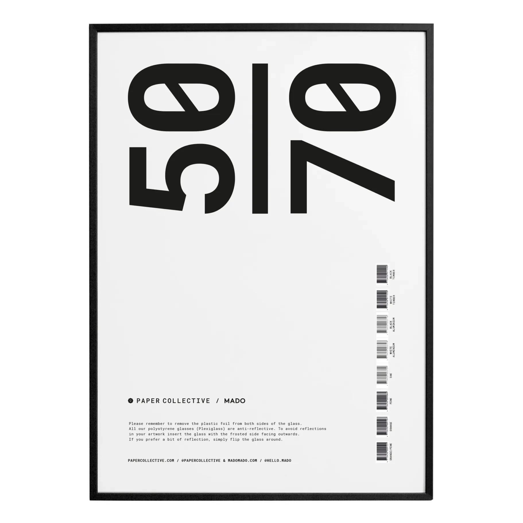 Paper Collective - Marco de madera | Negro