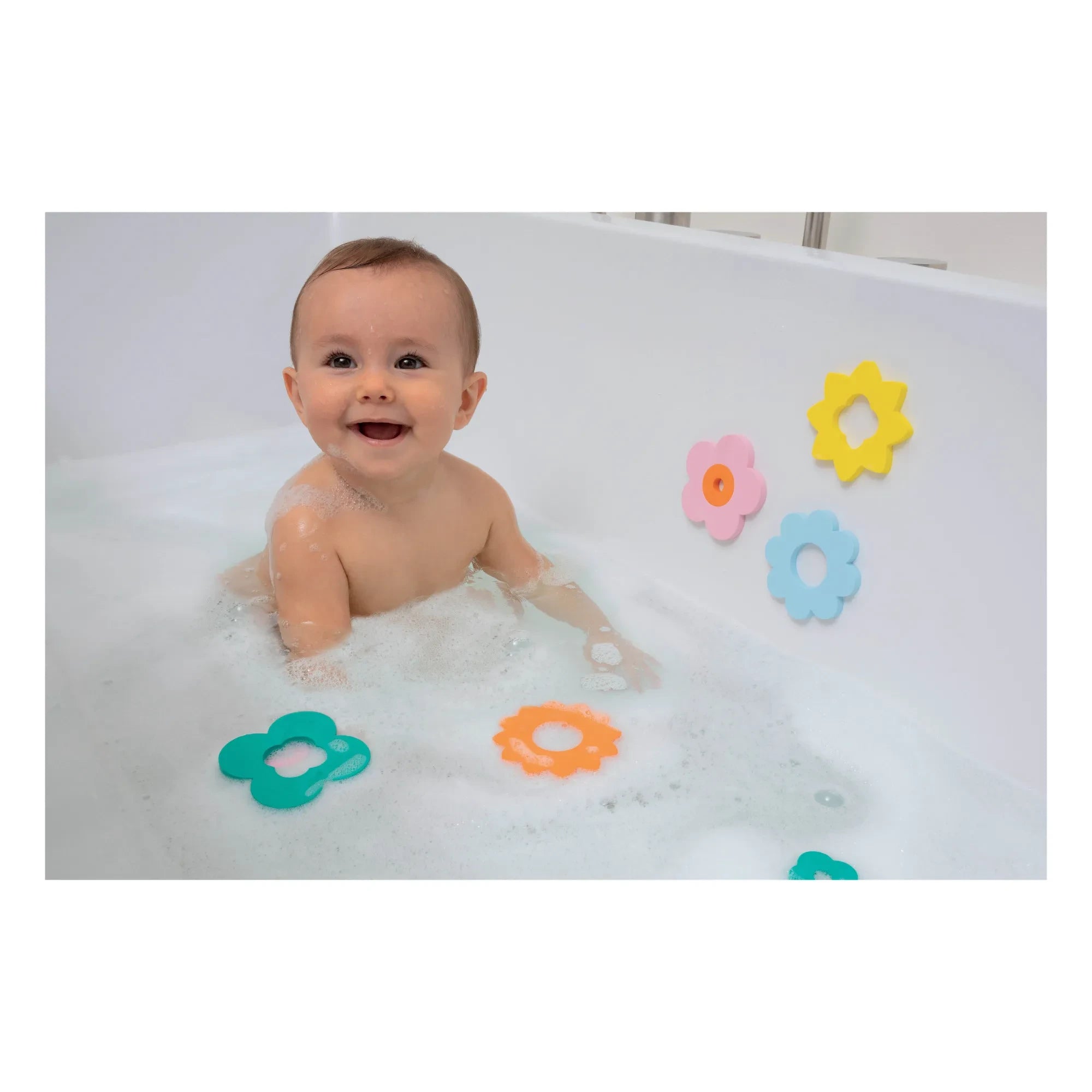 Quut - Rompecabezas de baño Flower Power