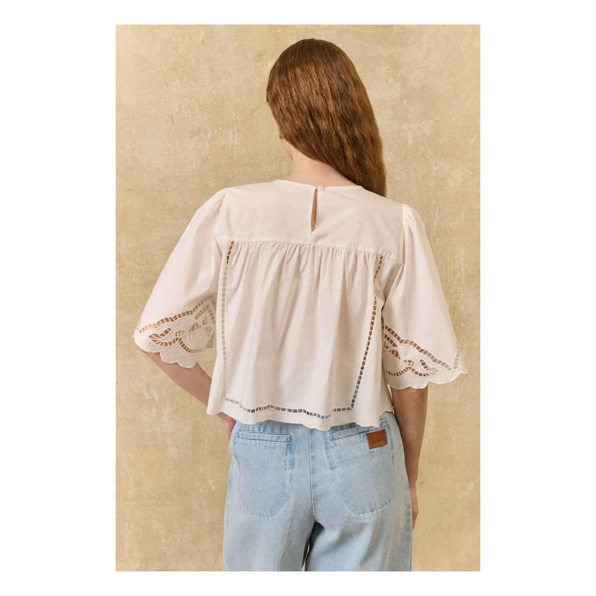 Louise Misha - Blusa Louvia de algodón orgánico | Blanco