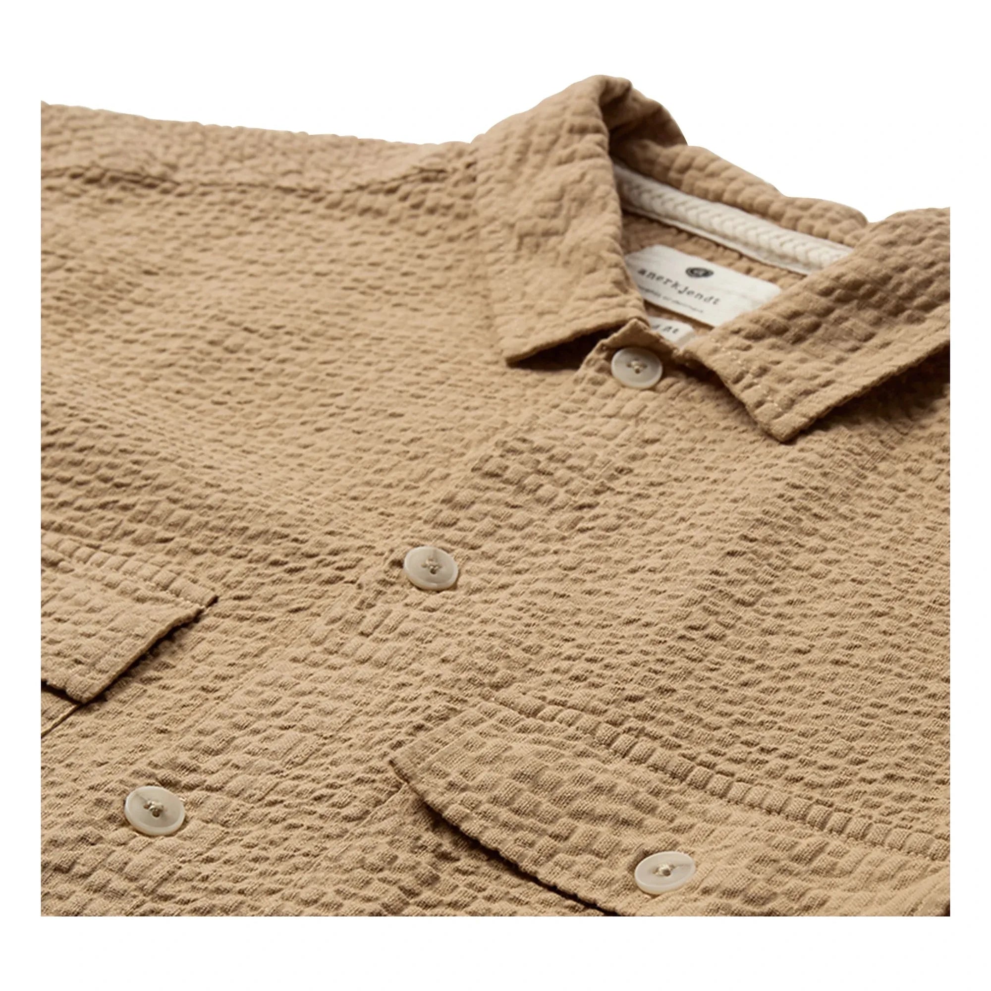 Anerkjendt - Camisa Akotto Seersucker | Beige