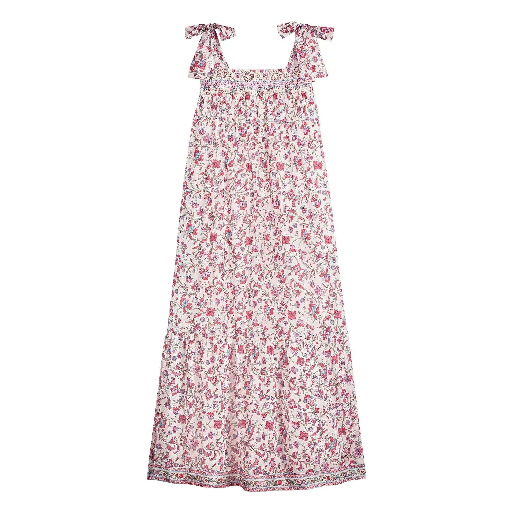 Louise Misha - Vestido de algodón orgánico Marcelette | Rosa