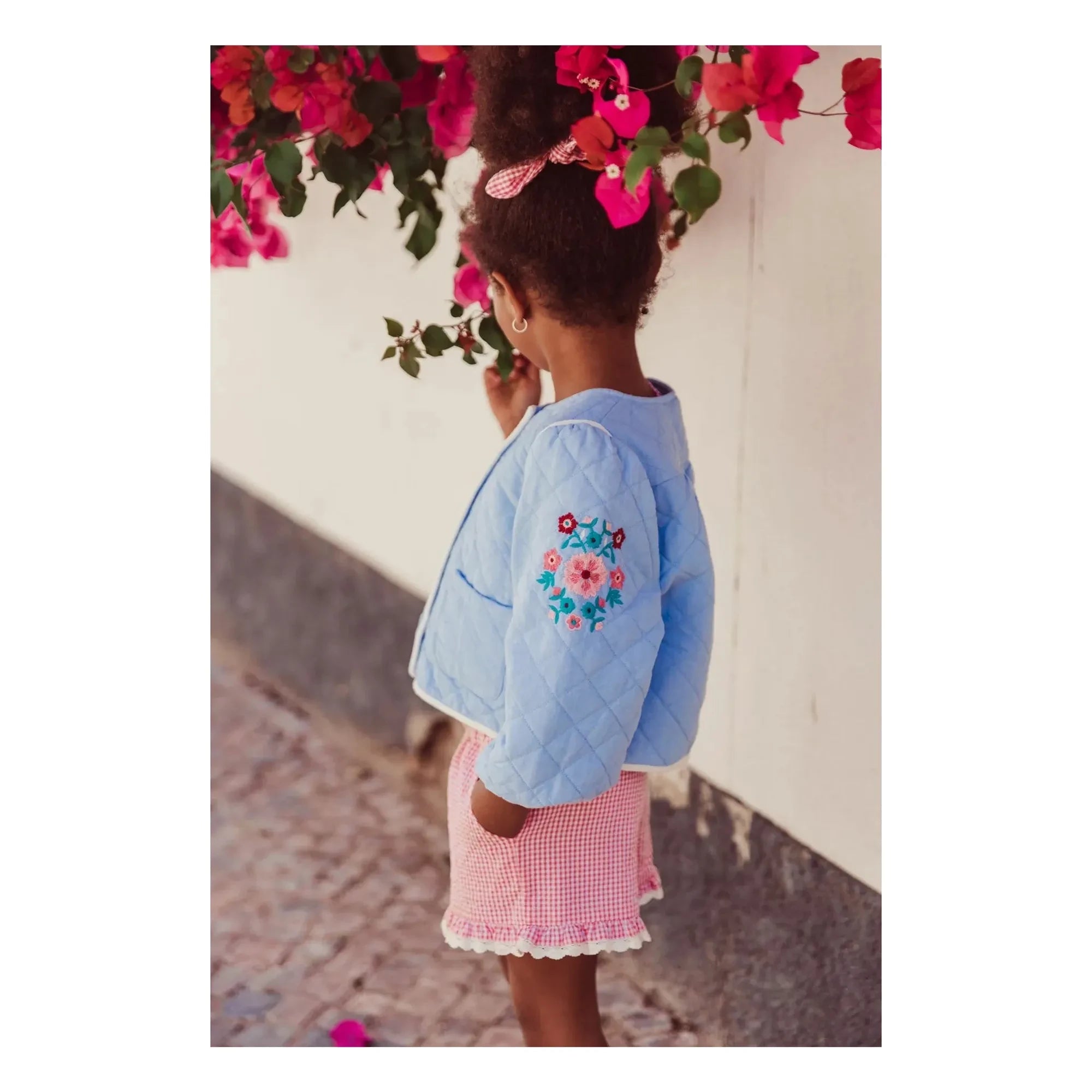 Louise Misha - Chaqueta Joulia de algodón orgánico | Azul claro