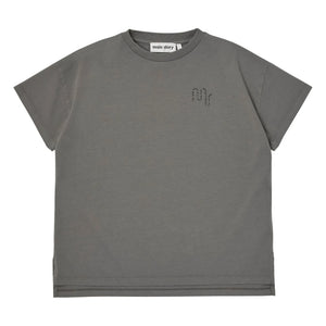 Main Story - Camiseta de algodón orgánico oversize | Gris oscuro