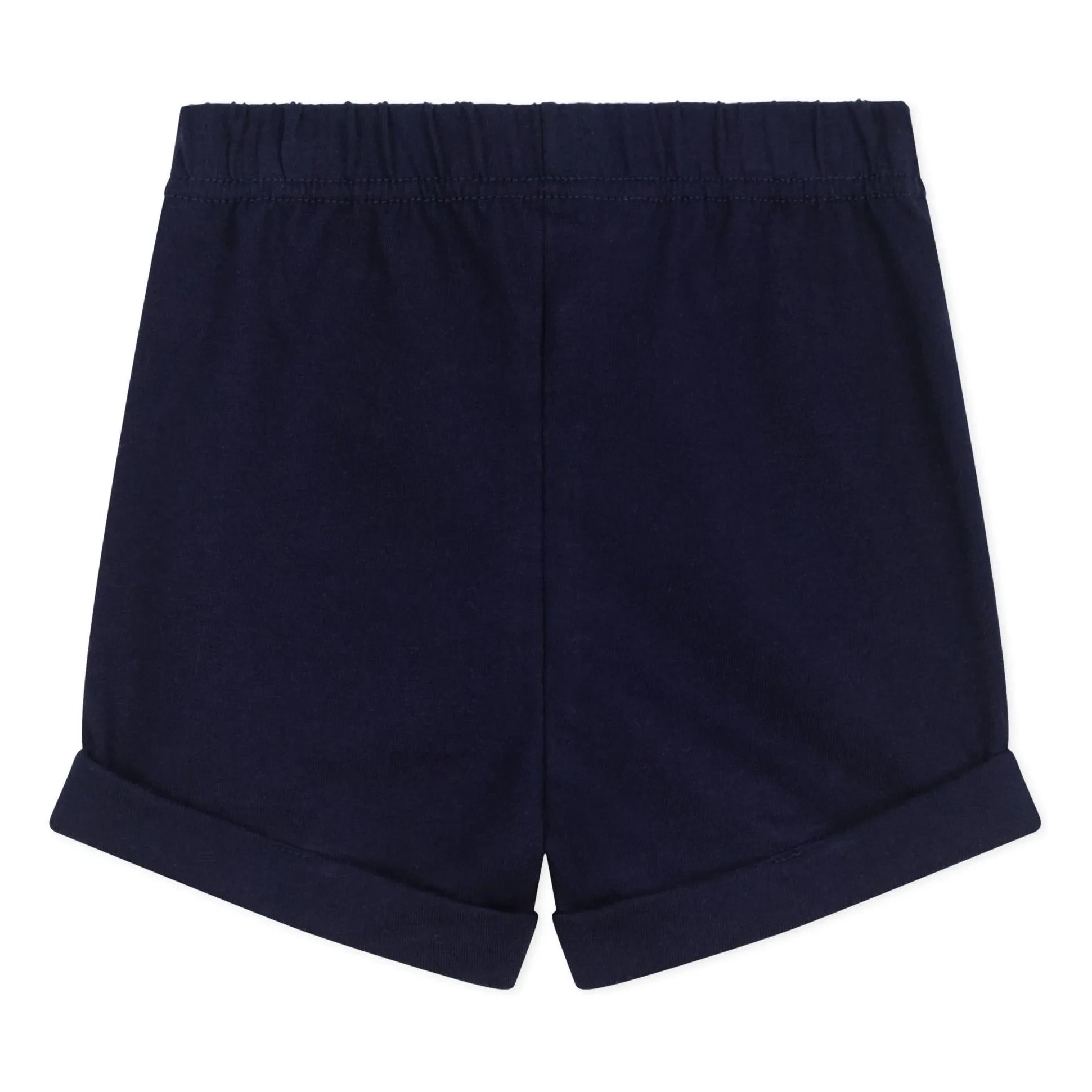 Petit Bateau - Pantalón corto de forro polar de algodón orgánico | Azul noche