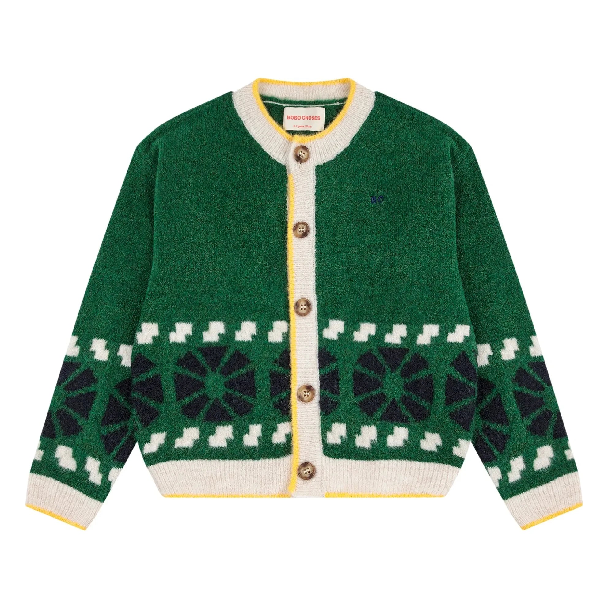 Bobo Choses - Chaleco de lana jacquard | Verde