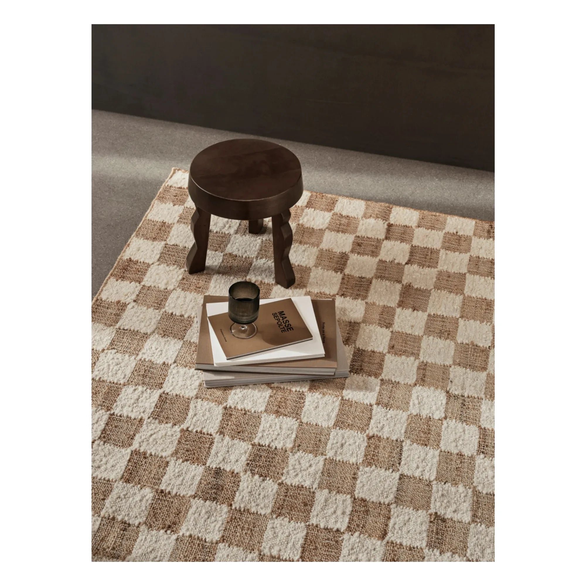 Ferm Living - Alfombras de lana y yute escocesas | Crema