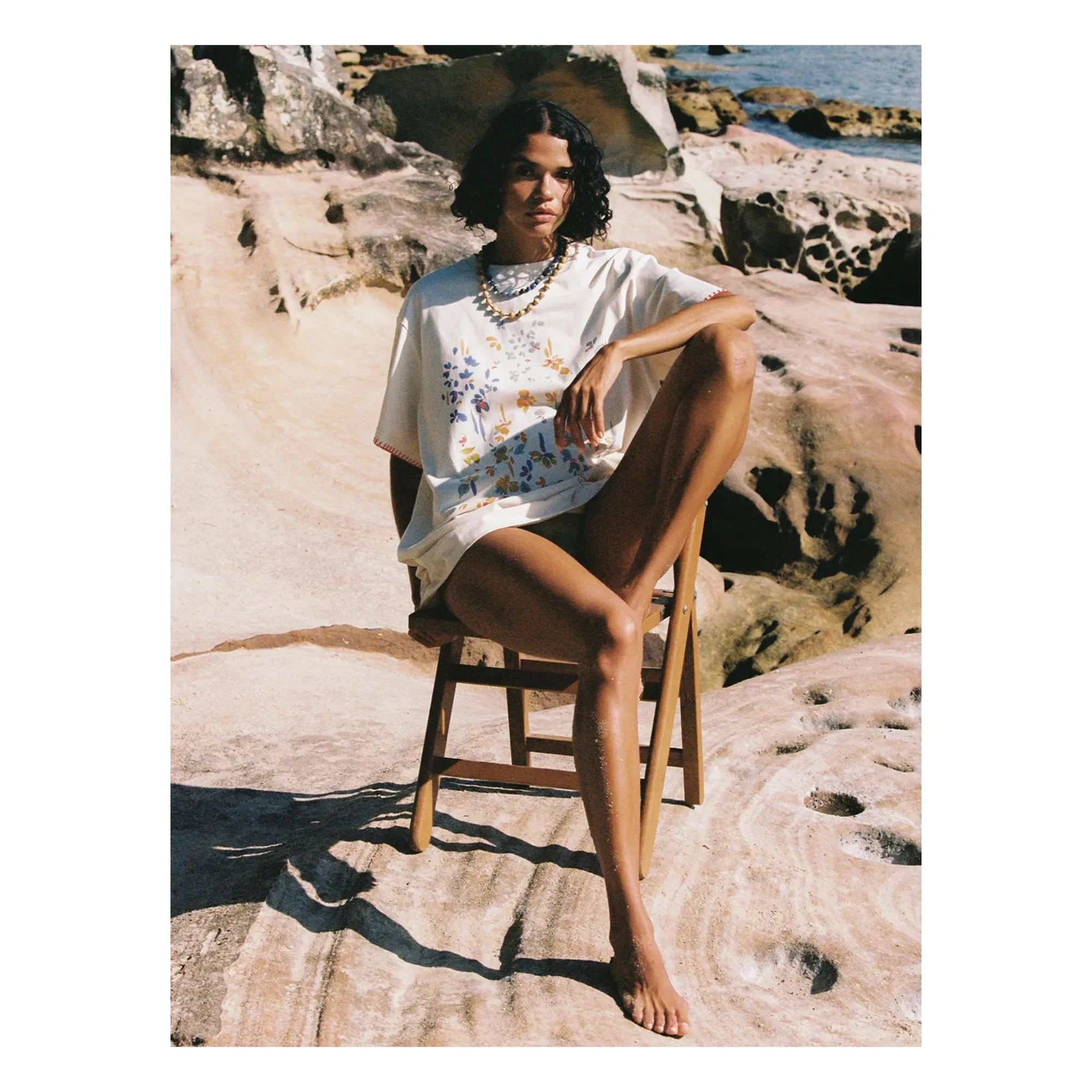 Soleil Soleil - Camiseta de algodón orgánico Posy | Beige