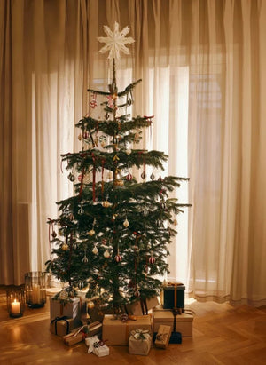 Broste Copenhagen - Adornos Navideños de Vidrio Curvado - Set de 3 | Blanco
