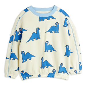 Mini Rodini - Sudadera de algodón orgánico con dinos | Crudo