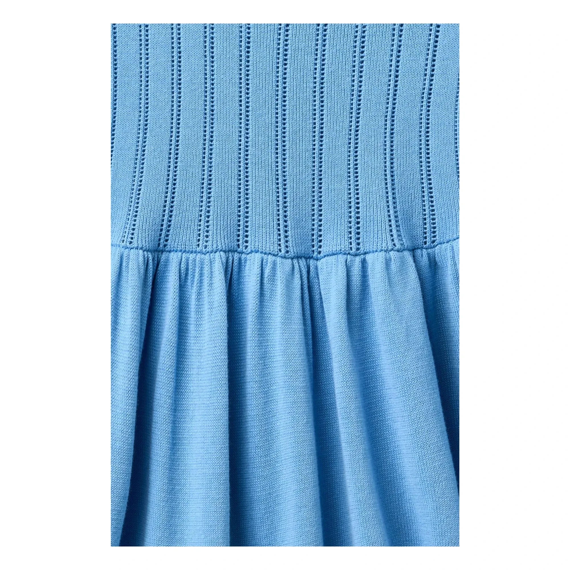 Copenhagen Colors - Vestido de algodón orgánico con agujeritos | Azul aciano