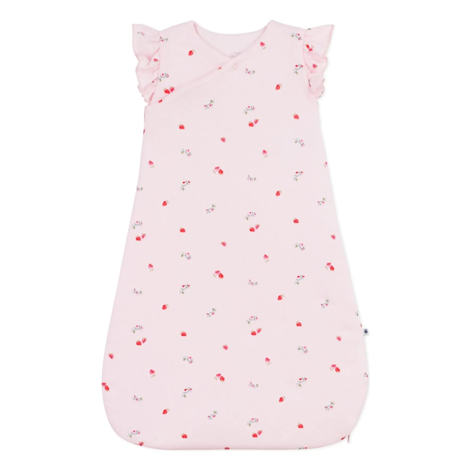 Petit Bateau - Saco de dormir Fleurie de algodón orgánico | Rosa