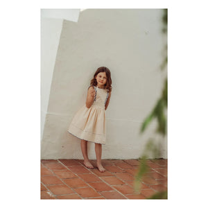 THE LiTTLE POETS - Teresa Carreaux Vestido Bordado | Amarillo pálido