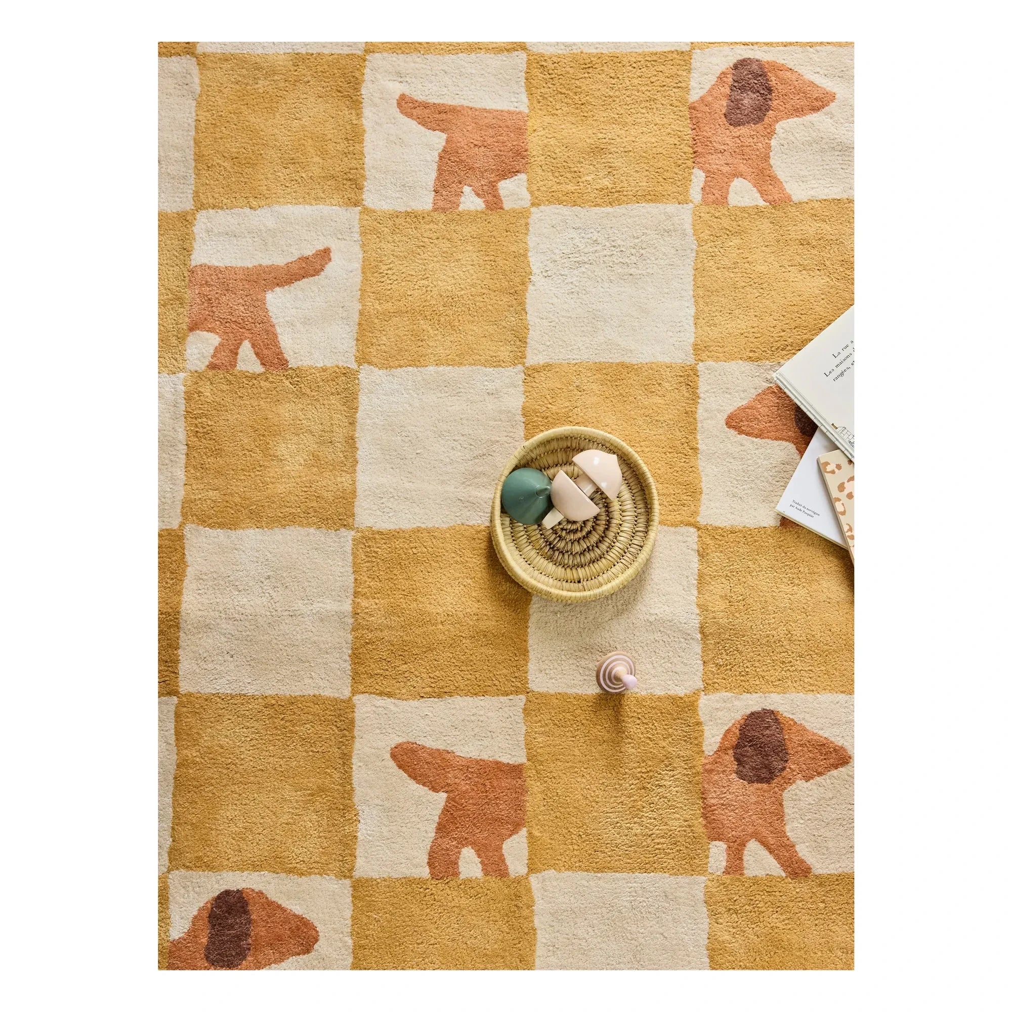 Bleuu-studio - Alfombra Walter Damier | Mostaza