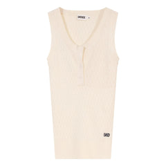 Indee - Camiseta de tirantes acanalada Volga | Blanco