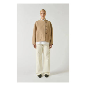 Abrigo de lana Soeur - Windsor | Beige jaspeado