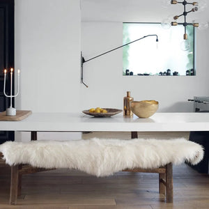 Maison de Vacances - Piel de oveja blanca inglesa 65x95cm | Blanca