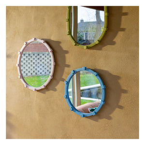 &Klevering - Espejo redondo Chunk | Rosa claro