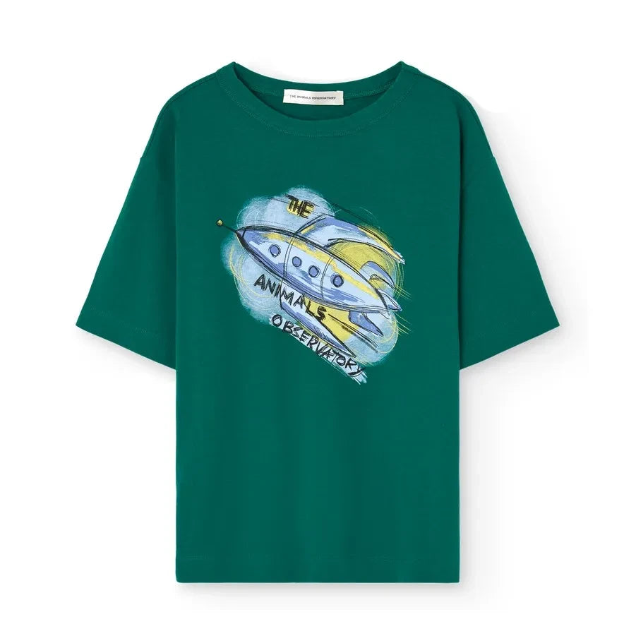 The Animals Observatory - Collie Fusée organik pamuklu T-shirt | Yeşil