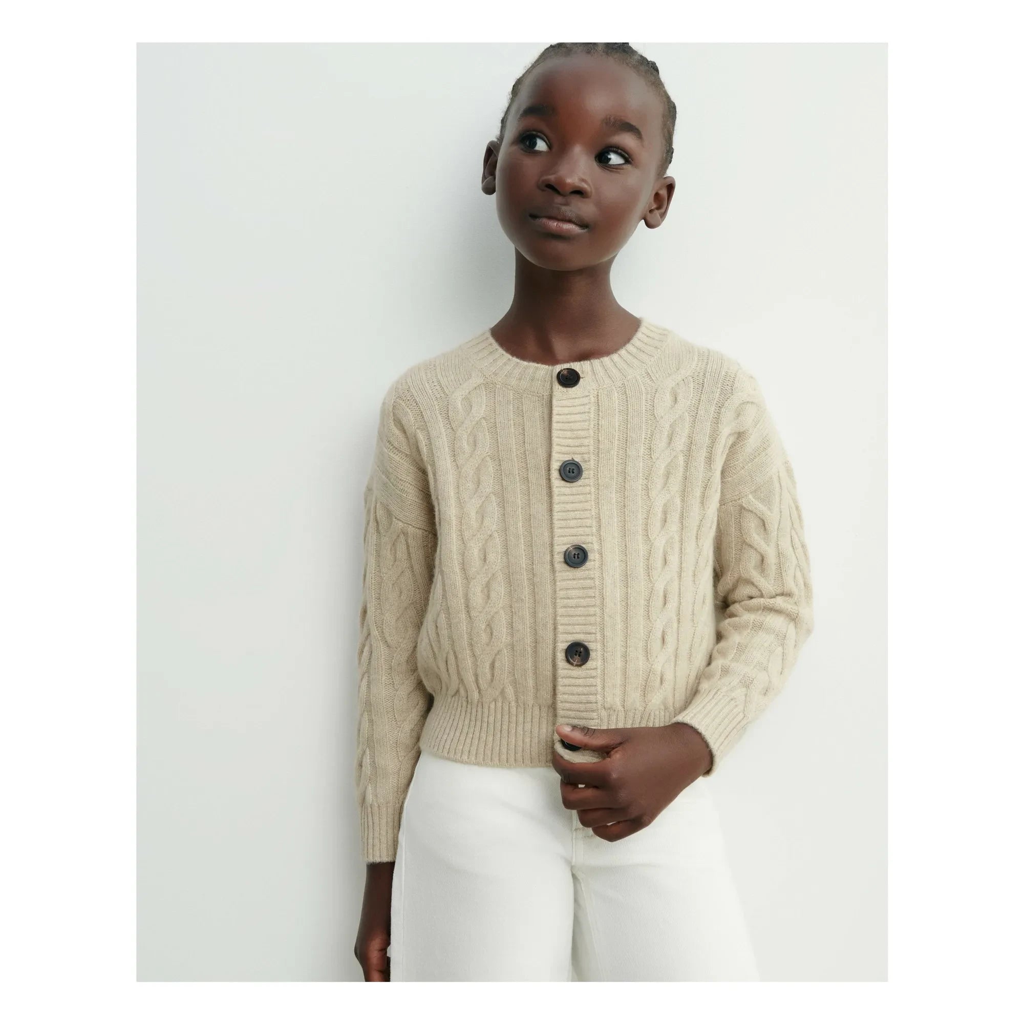 Bompard - Cárdigan de cachemir trenzado | Crema