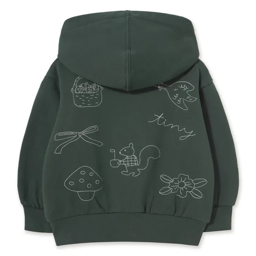 Tinycottons - Organik Pamuk Mantar Sweatshirt | Yeşil