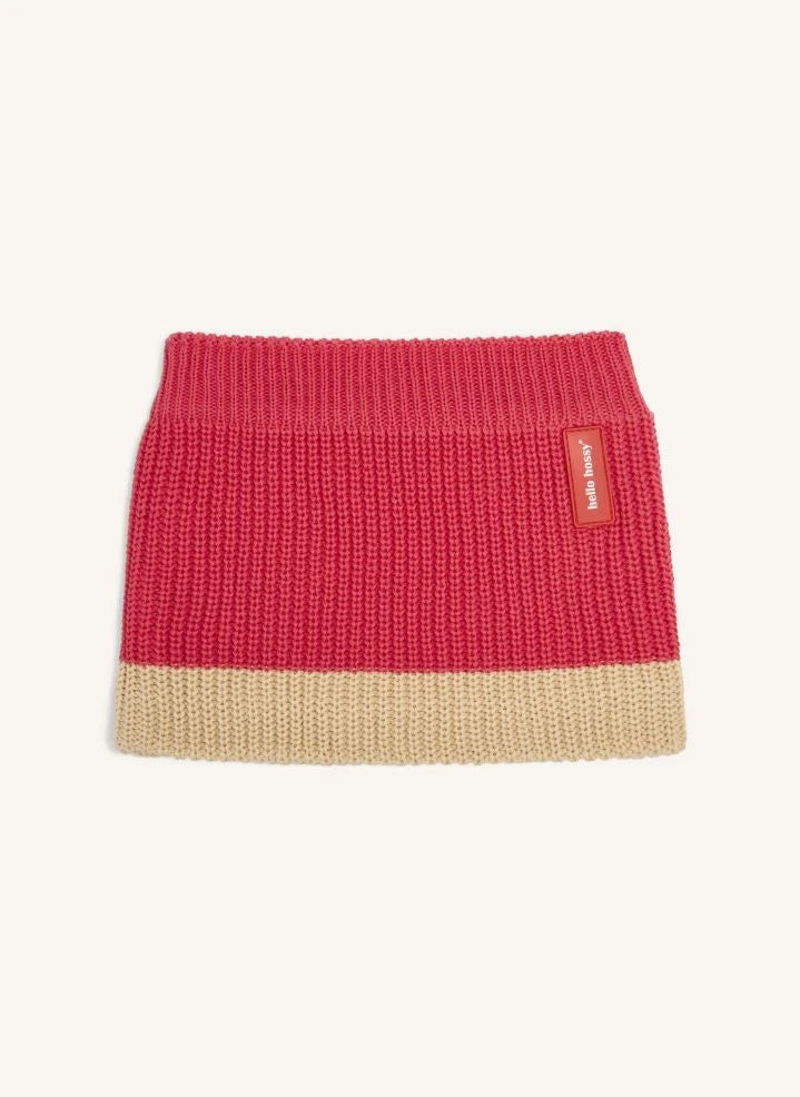 Hola Hossy - Choker de algodón orgánico | Rojo frambuesa