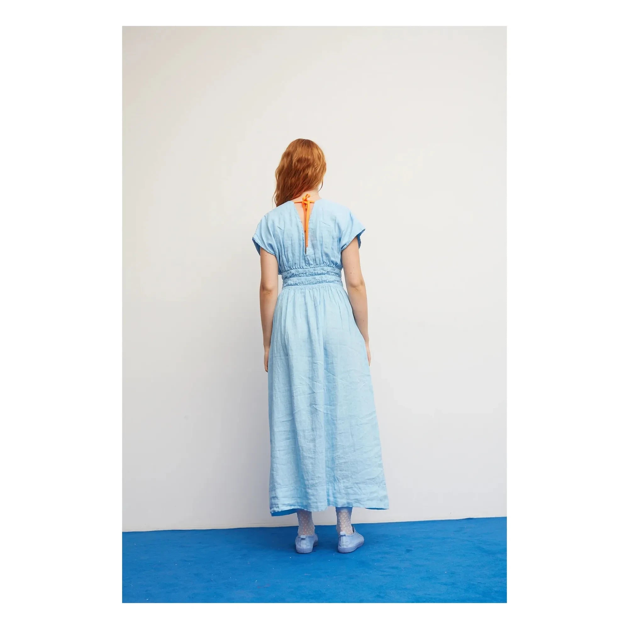 Dr Bloom - Vestido de Lino Caricia | Azul Claro