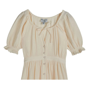 Emile et Ida - Vestido de gasa de algodón | Crema