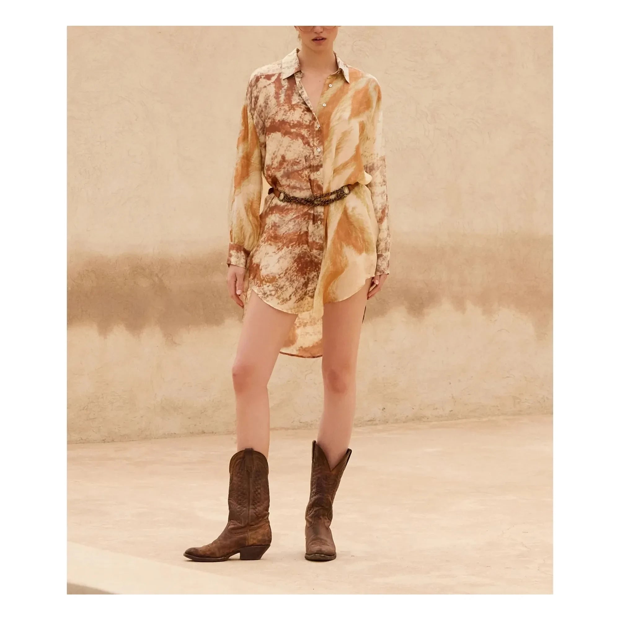 Mes Demoiselles - Camisa de seda Smirf | Beige