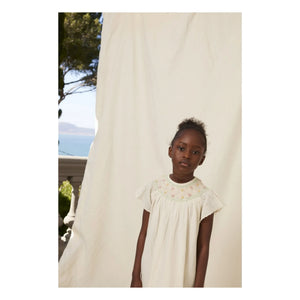 Bebe Organic - Vestido Fruncido Floral Luna | Crudo