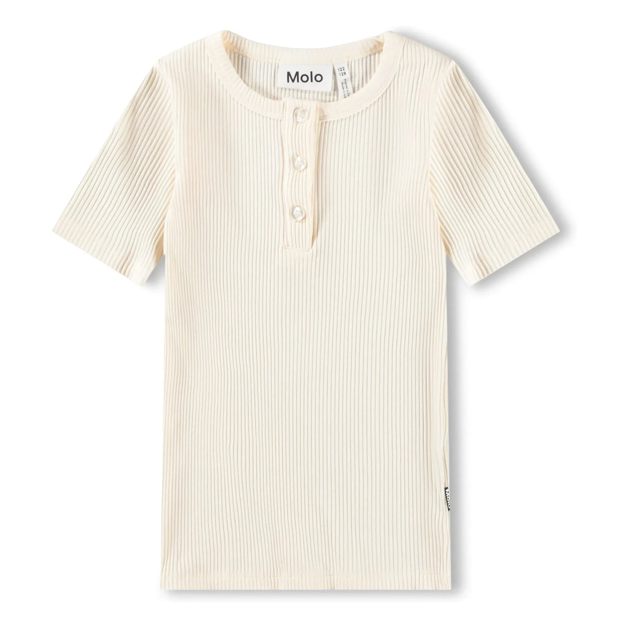 Molo - Camiseta de canalé con botones Rosey | Marfil