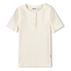 Molo - Camiseta de canalé con botones Rosey | Marfil