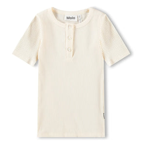 Molo - Camiseta de canalé con botones Rosey | Marfil