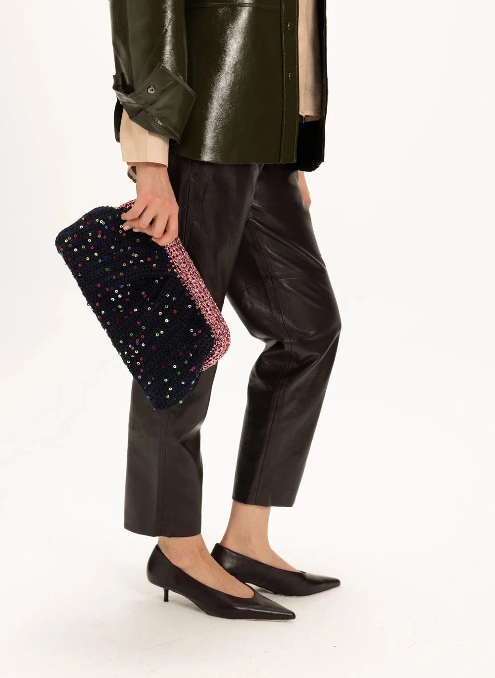 Nadia Dafri - Melike Clutch Large | Negro