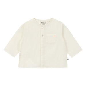 Arsène et Les Pipelettes - Camisa con detalle de bolsillo de voile de algodón orgánico | Crudo