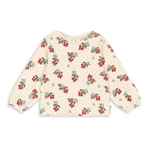Konges Sløjd - Blusa de algodón orgánico Chleo Cerises | Beige