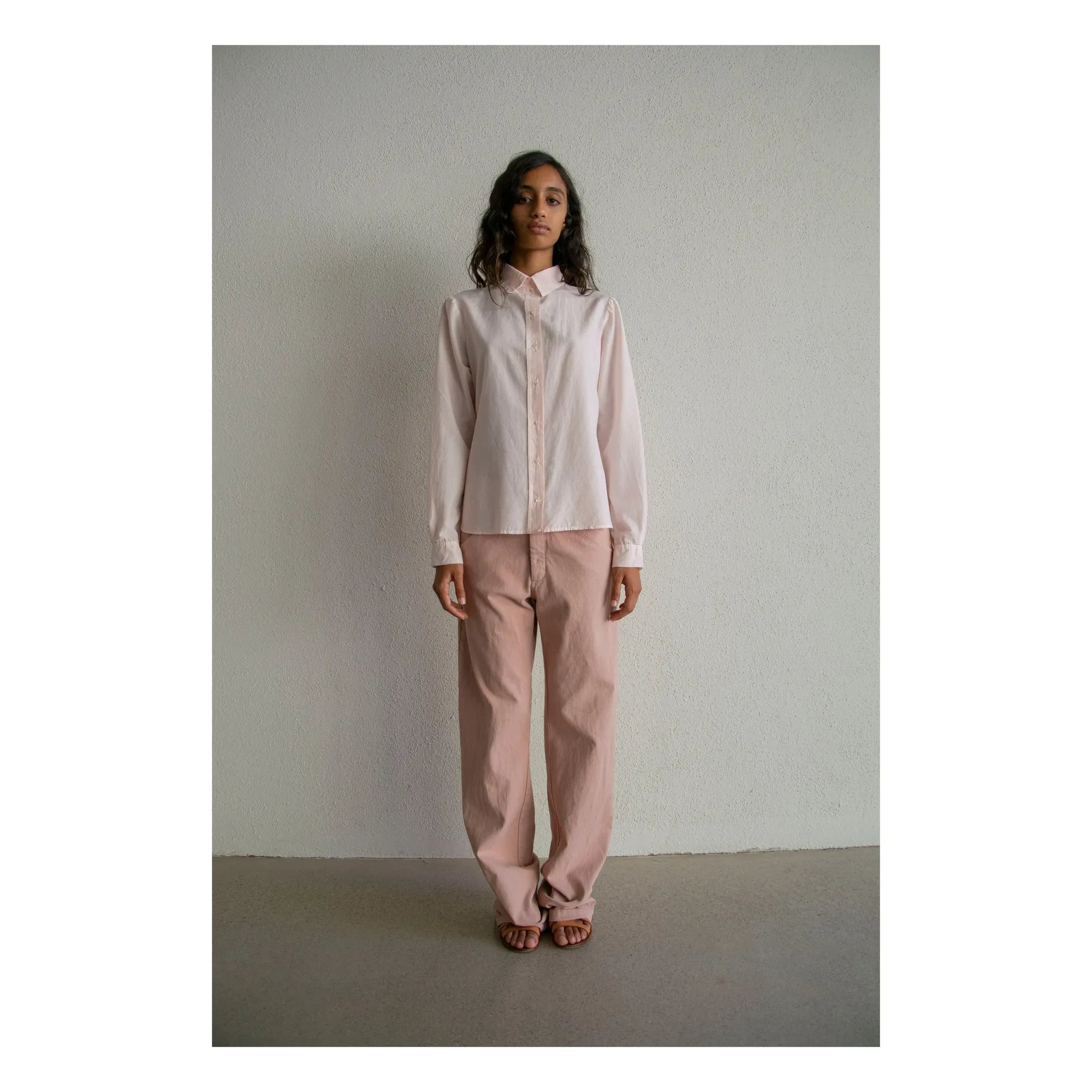 THEAVANT - L'Homme Camisa de popelín de seda y algodón | Rosa claro
