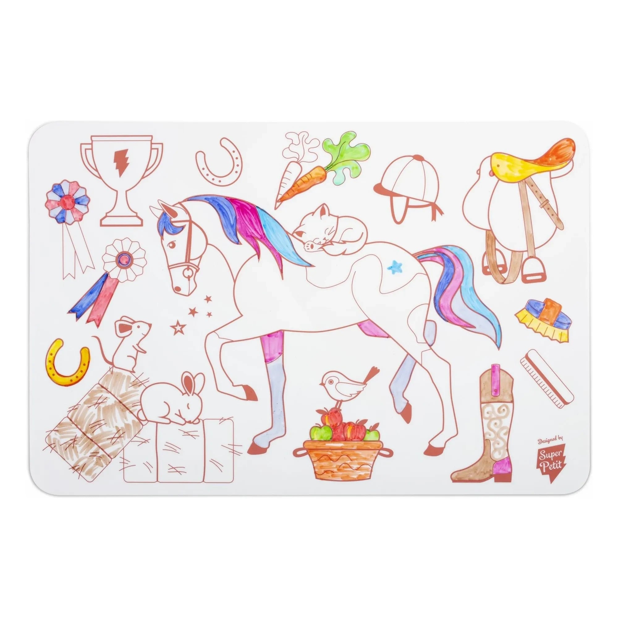 Superpetit - Set de 4 rotuladores Pony para colorear en tamaño mini