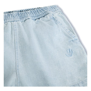 Molo - Pantalones Cortos de Algodón Orgánico Denim Shine | Azul Claro
