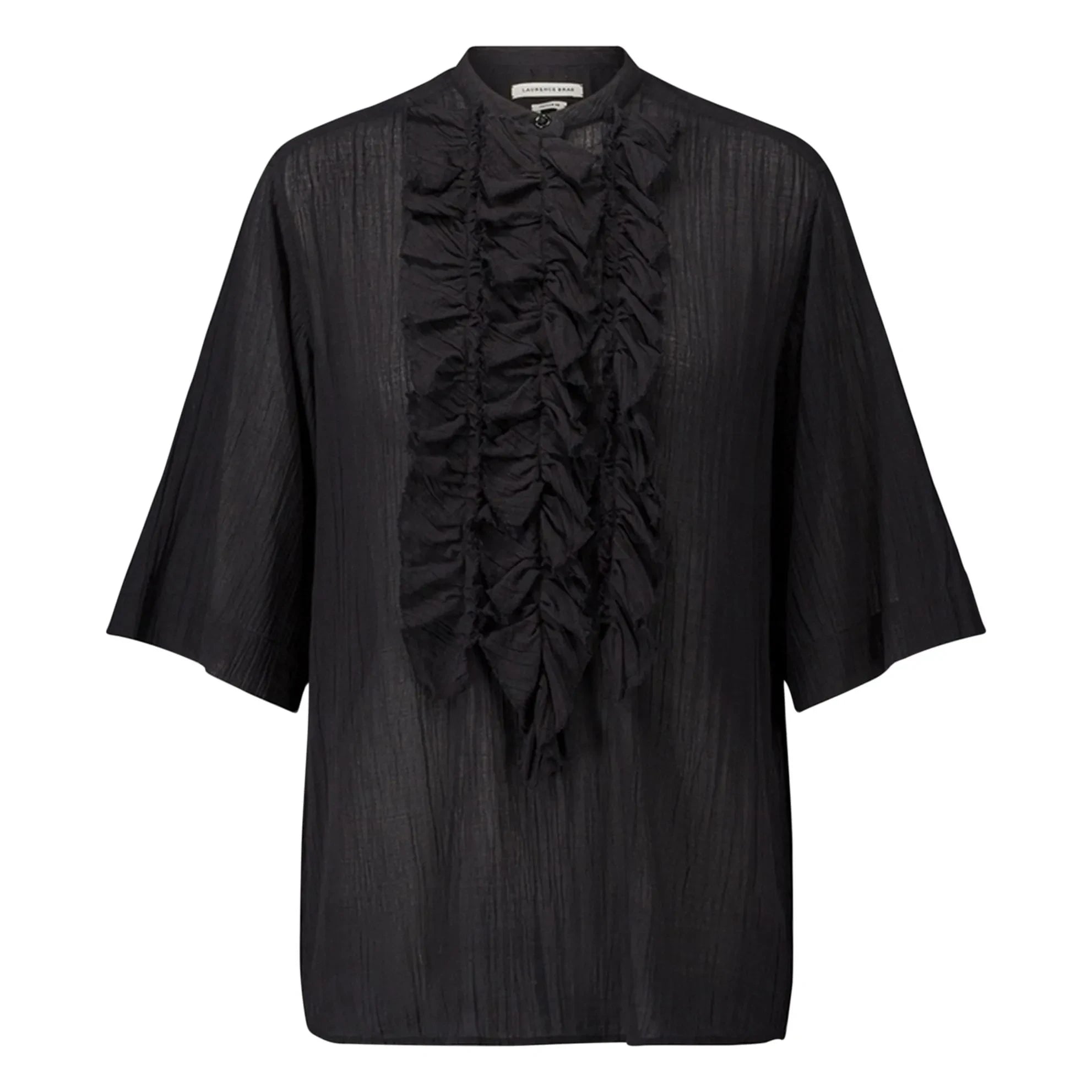 Laurence Bras - Blusa Magrita corta de algodón | Negro