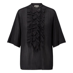 Laurence Bras - Blusa Magrita corta de algodón | Negro