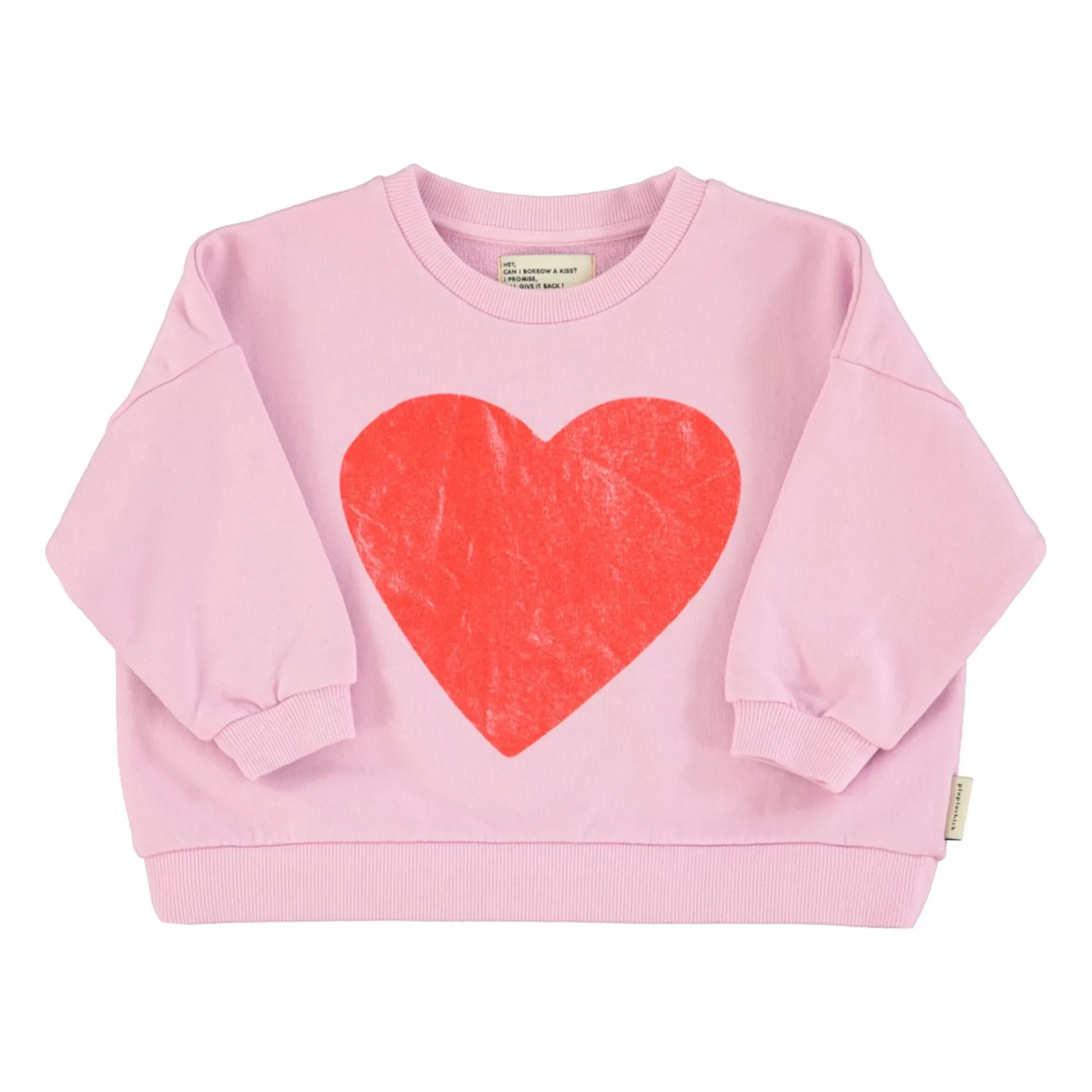 Piupiuchick - Sudadera Love de Algodón Orgánico | Rosa