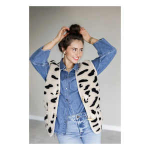 Alwero - Chaleco sin mangas Alpen Cheetah - Colección adulto | Beige