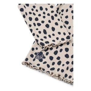 Liewood - Camiseta de canalé de algodón orgánico Nieve Leopard | Avena