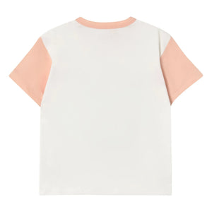 Tinycottons - Camiseta de Algodón Orgánico con Bloques de Color Giverny | Rosa Polvo