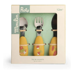 Moulin Roty - Juego de cubiertos - Trois petits lapins