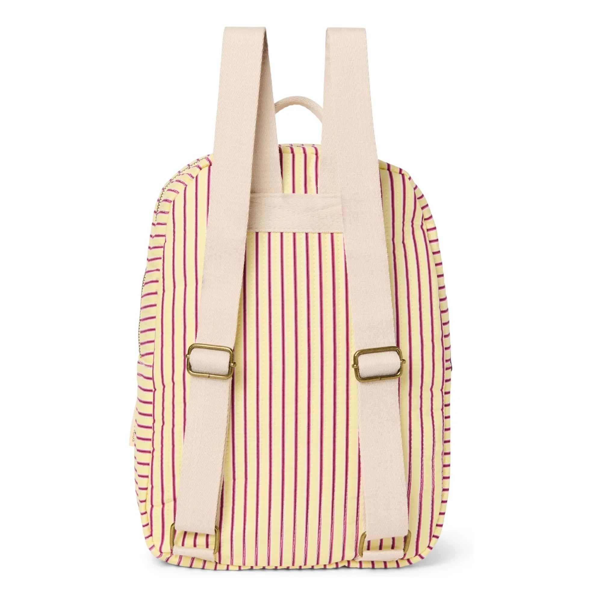 Studio Noos - Mochila de tela a rayas | Amarillo pálido