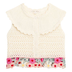 Louise Misha - Top bordado Elea | Crema