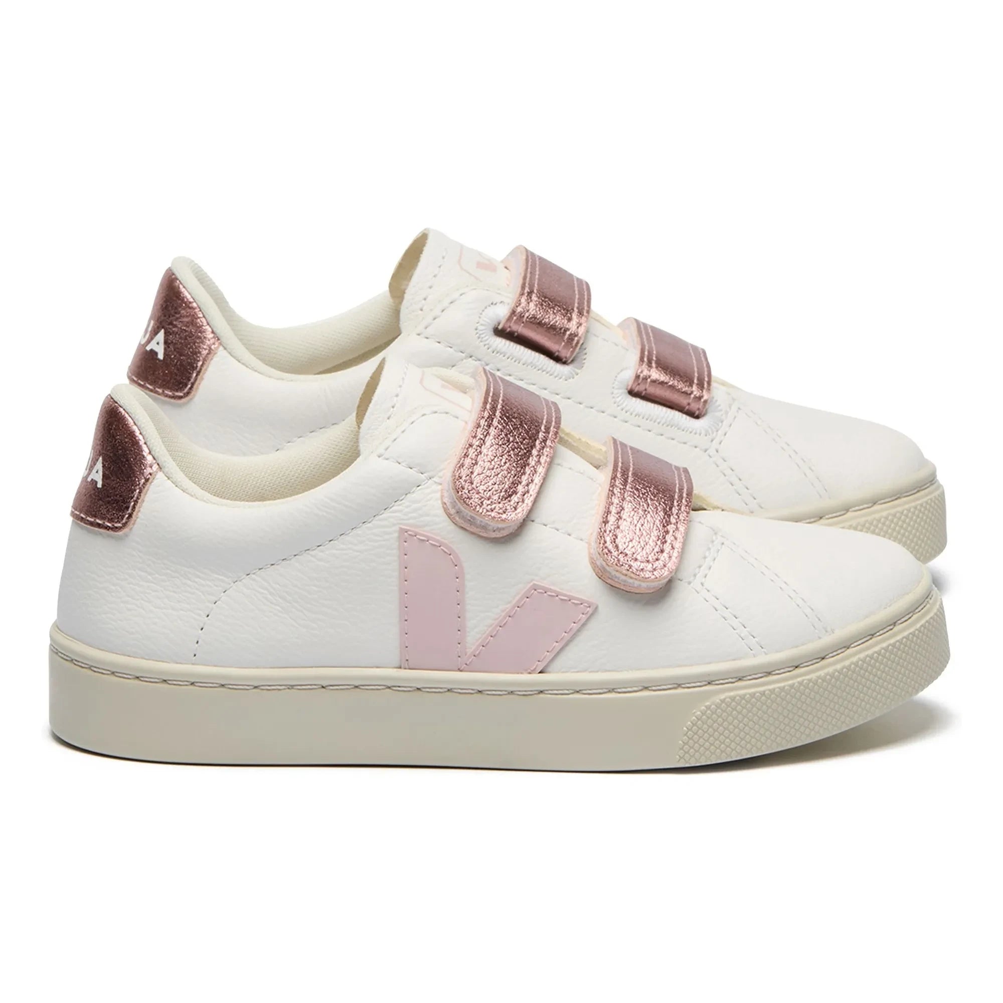 Veja - Zapatillas Esplar de Piel Rayadas | Blanco