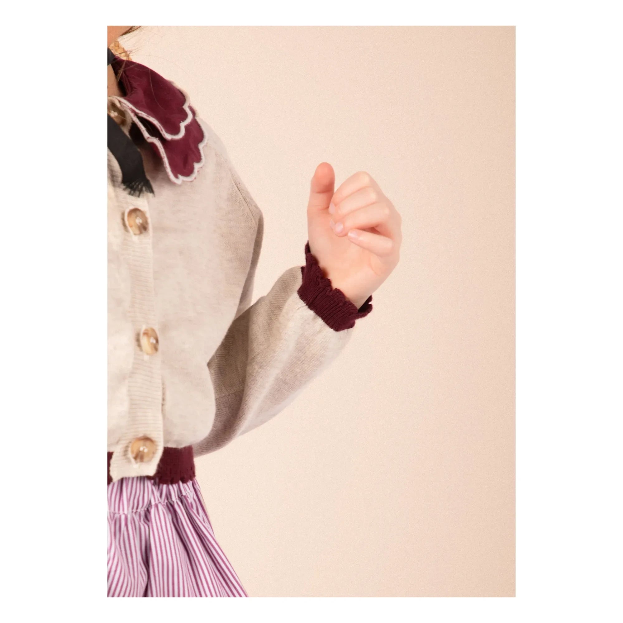 Cárdigan bolero Loir - Chiné | Beige