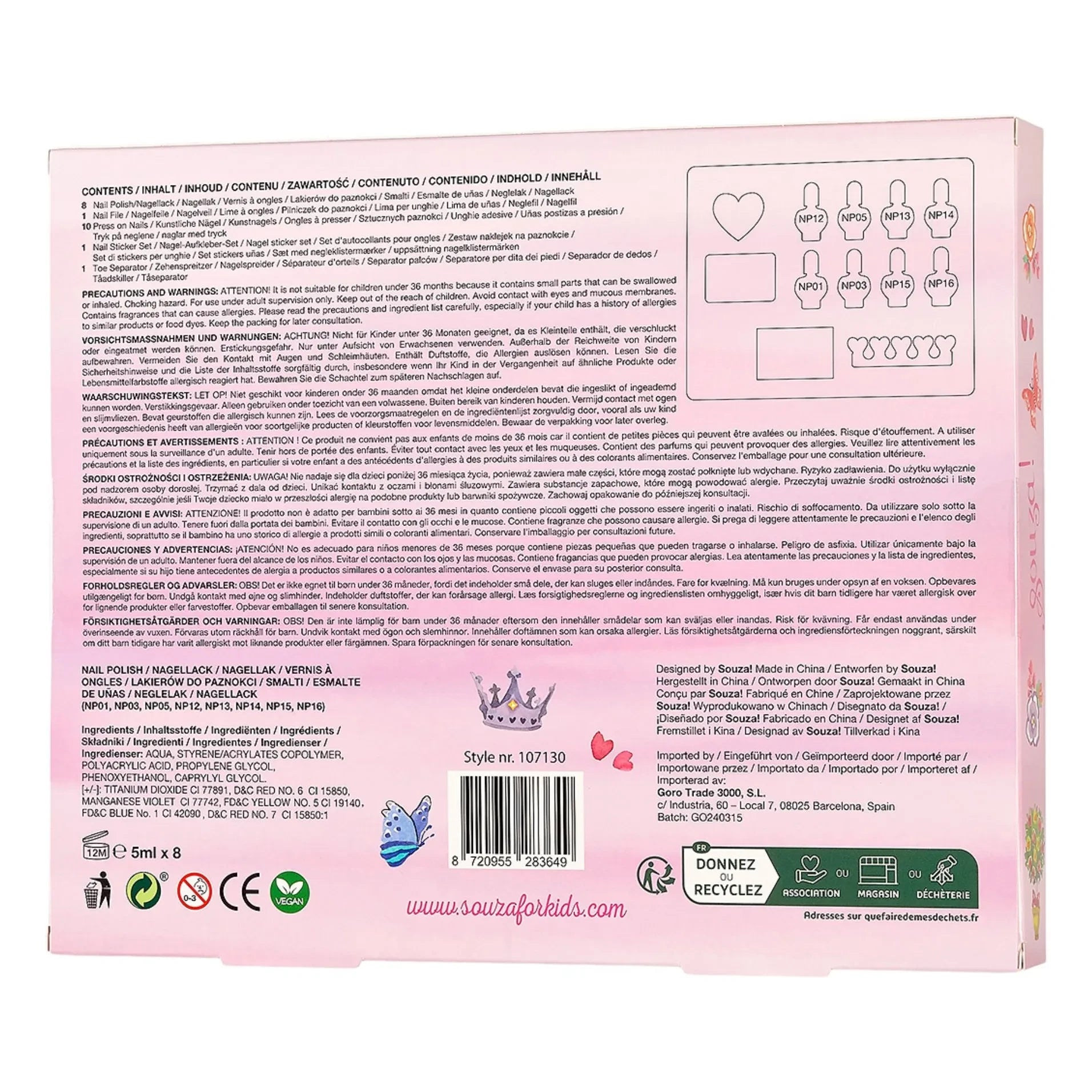 Souza - Set de esmaltes Princesa
